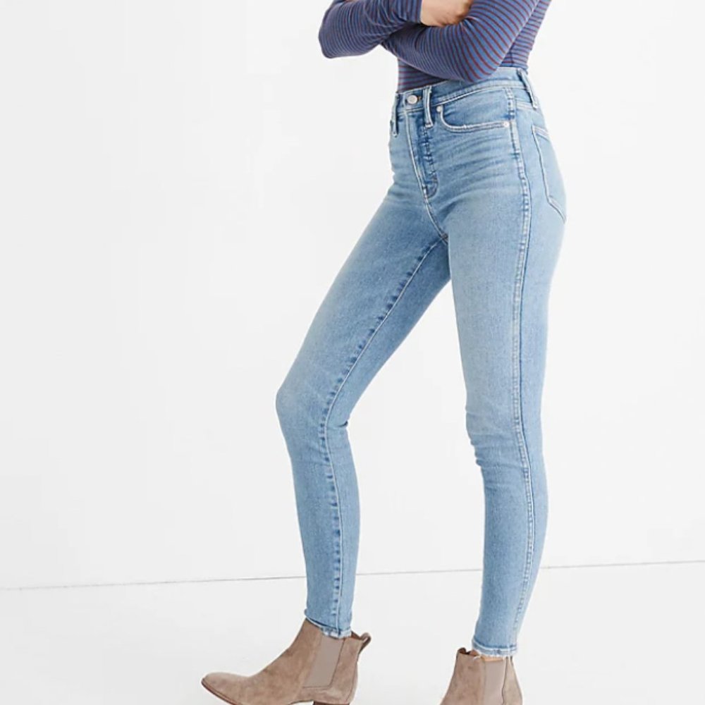 Madewell 10" High-Rise STRETCH Skinny Jeans Size 32 Hamden Wash